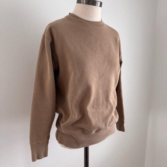 Aritzia Wilfred Free Tan Crewneck Sweatshirt Size XXS Oversized - Picture 2 of 8